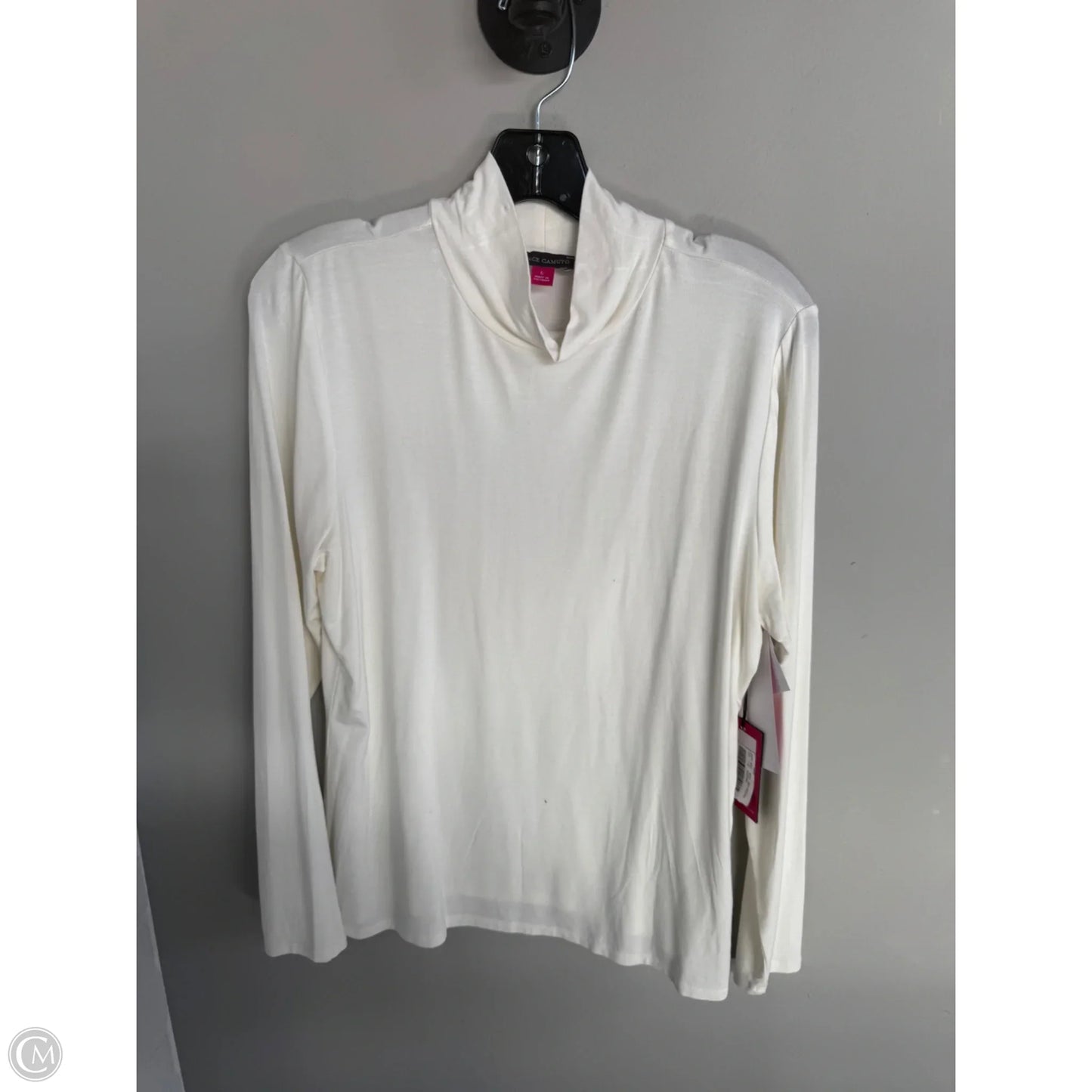 Top Long Sleeve Basic By Vince In White, Size: L