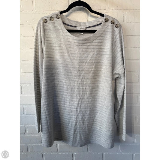 Top Long Sleeve By Cj Banks In Grey, Size: 2x