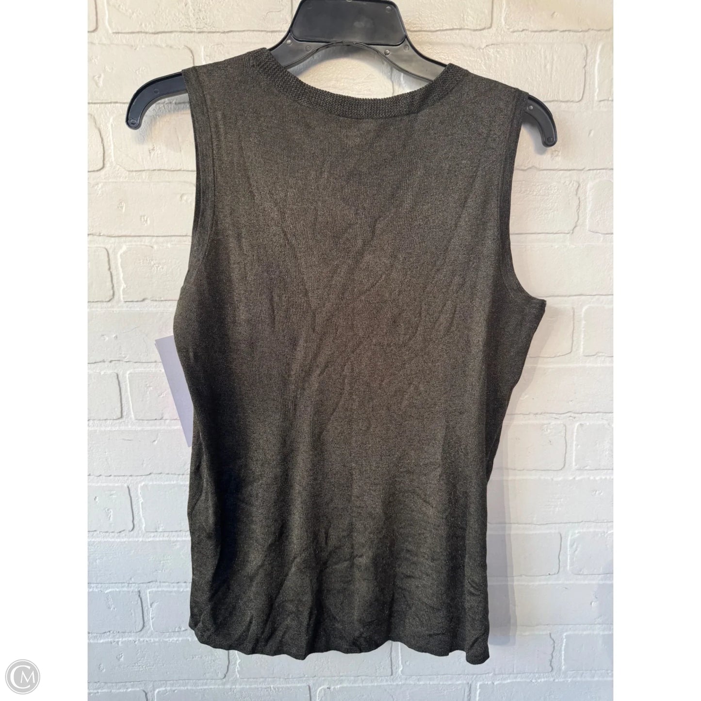 Top Sleeveless By Chicos In Black & Gold, Size: M