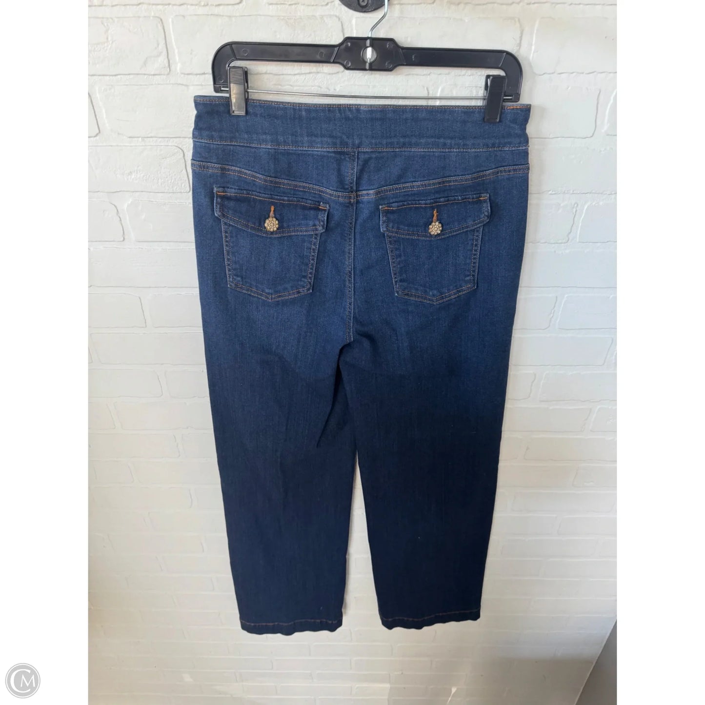 Jeans Wide Leg By Chicos In Blue Denim, Size: 8