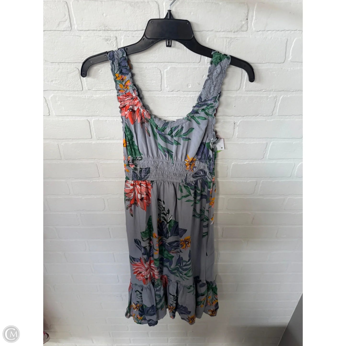 Dress Casual Midi By Patrons Of Peace In Grey & Orange, Size: Xs
