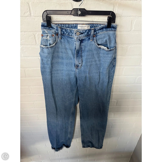 Jeans Straight By Abercrombie And Fitch In Blue Denim, Size: 8