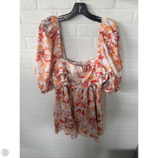 Dress Casual Short By Abercrombie And Fitch In Orange & Tan, Size: Xl
