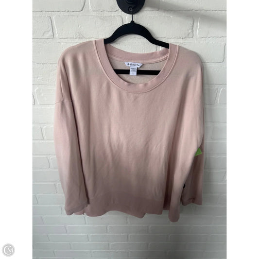 Athletic Sweatshirt Crewneck By Athleta In Pink, Size: L