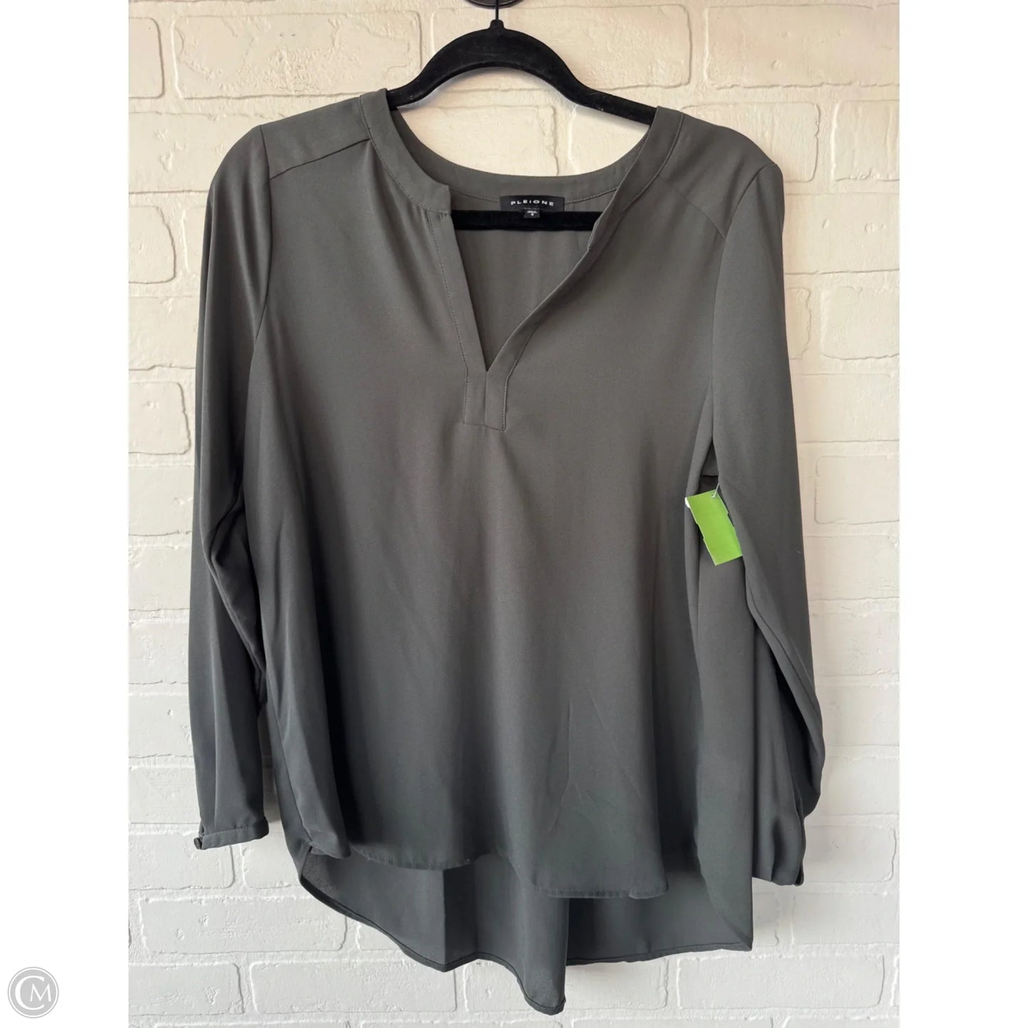 Top Long Sleeve By Pleione In Green, Size: S