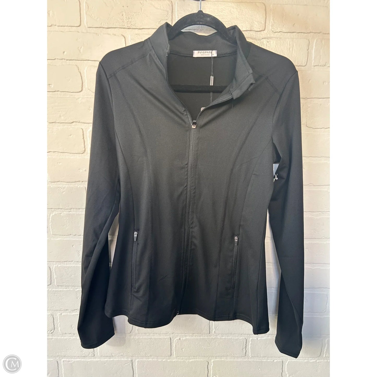 Athletic Jacket By Clothes Mentor In Black, Size: M