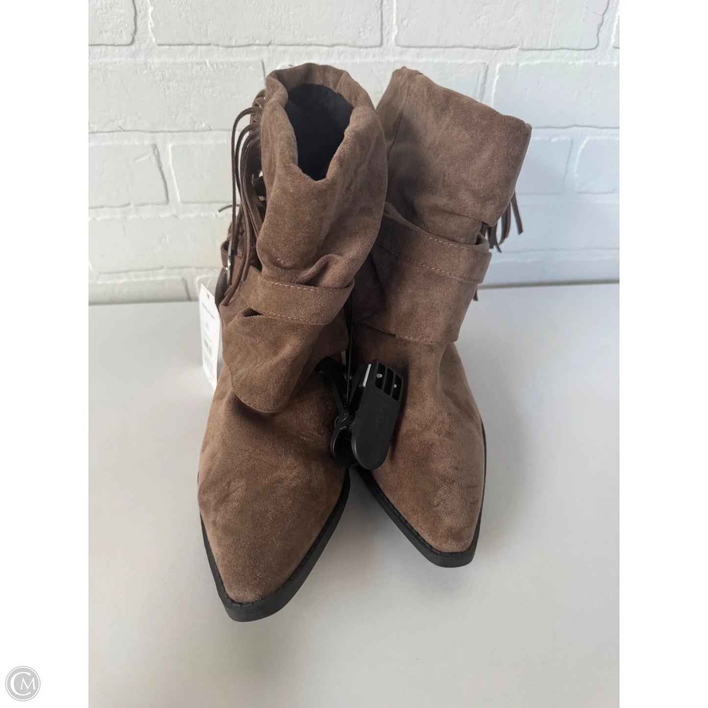 Boots Mid-calf Heels By Time And Tru In Brown, Size: 11