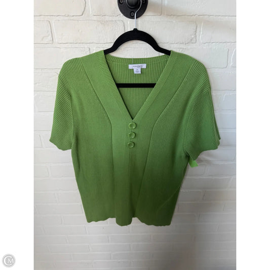Sweater Short Sleeve By Dressbarn In Green, Size: 3x