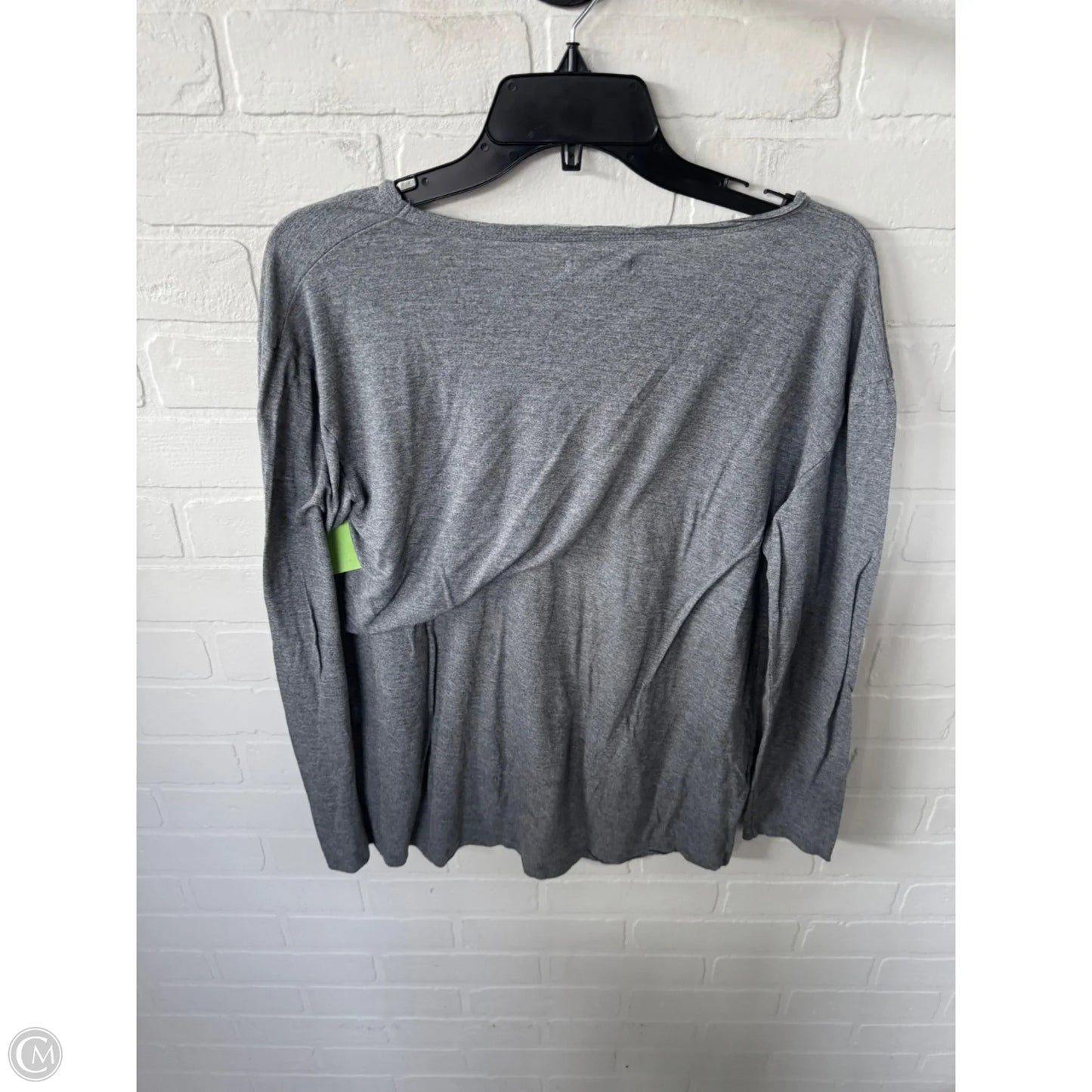 Top Long Sleeve Basic By Madewell In Grey, Size: L