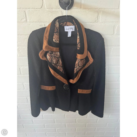 Blazer By Joseph Ribkoff In Black & Brown, Size: M