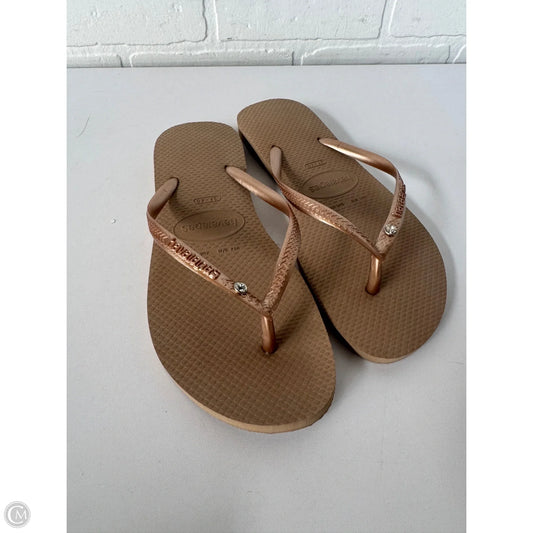 Sandals Flip Flops By Havaianas In Brown, Size: 9