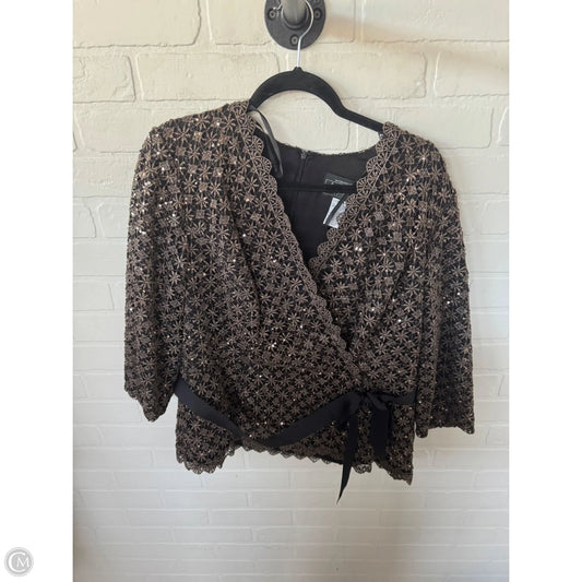 Blazer By Alex Evenings In Black & Brown, Size: 1x