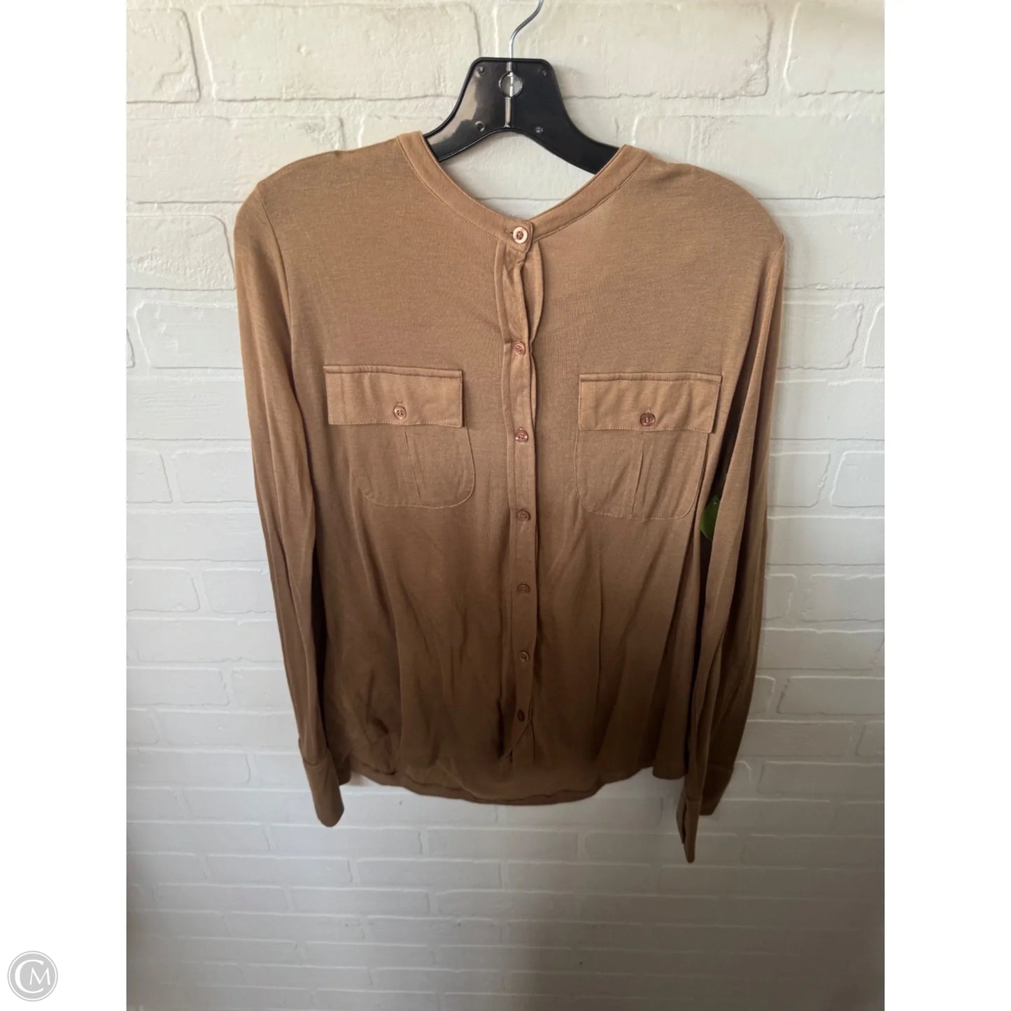 Top Long Sleeve By Clothes Mentor In Brown, Size: 1x