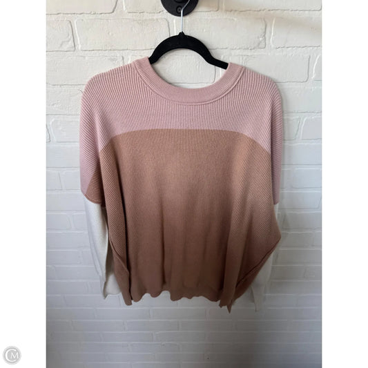 Sweater By Cme In Pink & Tan, Size: S