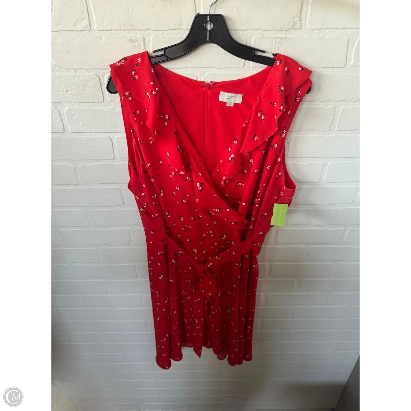 Dress Casual Short By Loft In Red & White, Size: Xl