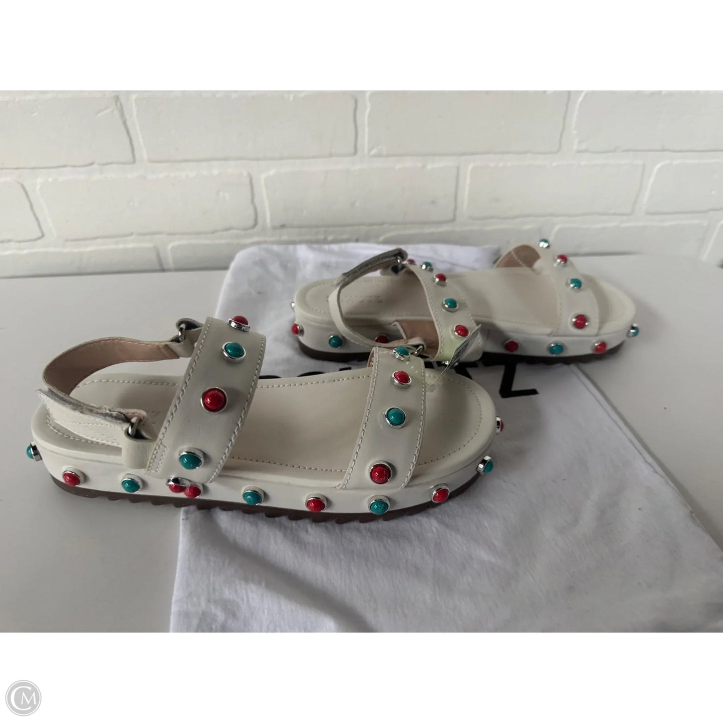 Sandals Flats By Schutz In Blue & White, Size: 7