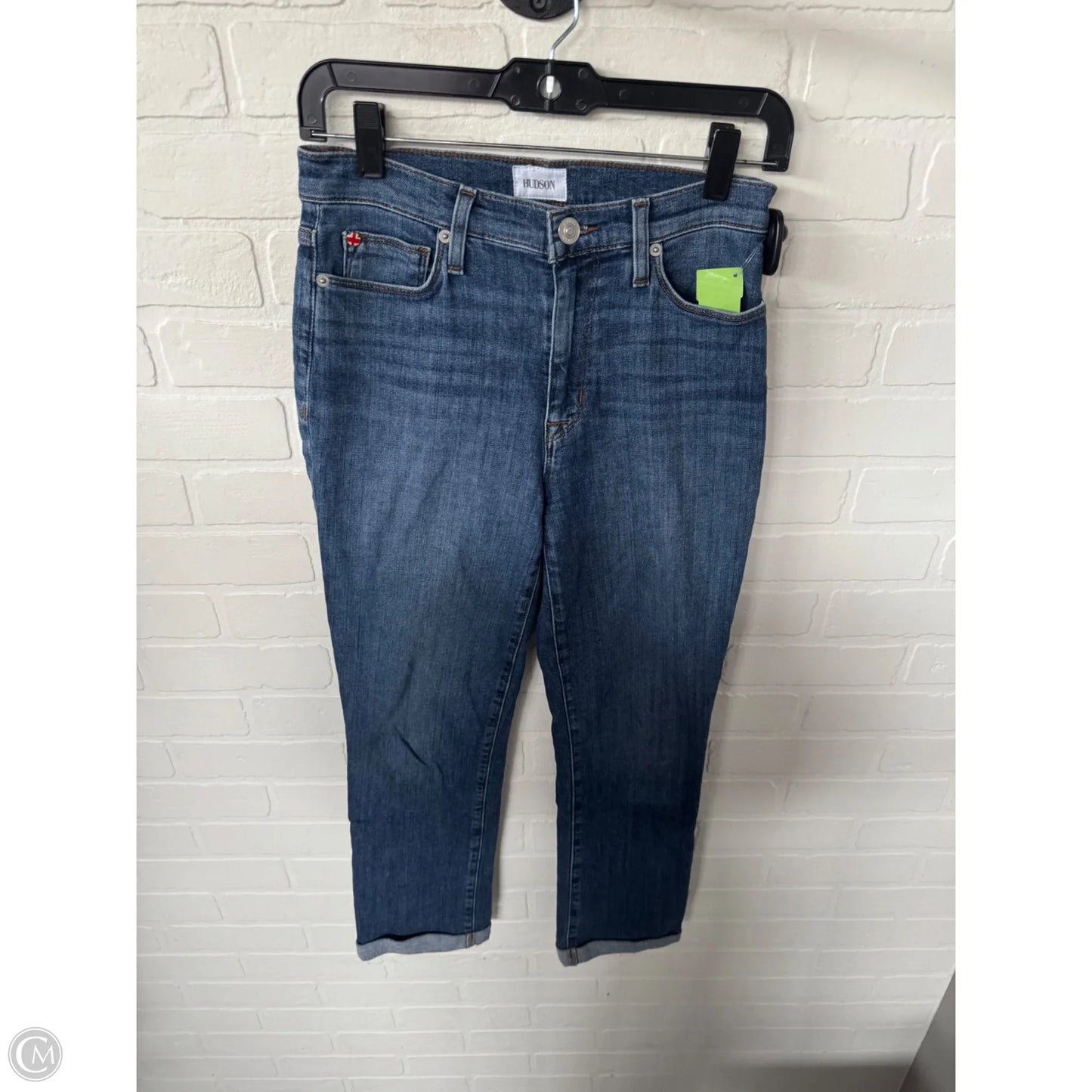 Jeans Straight By Hudson In Blue Denim, Size: 2