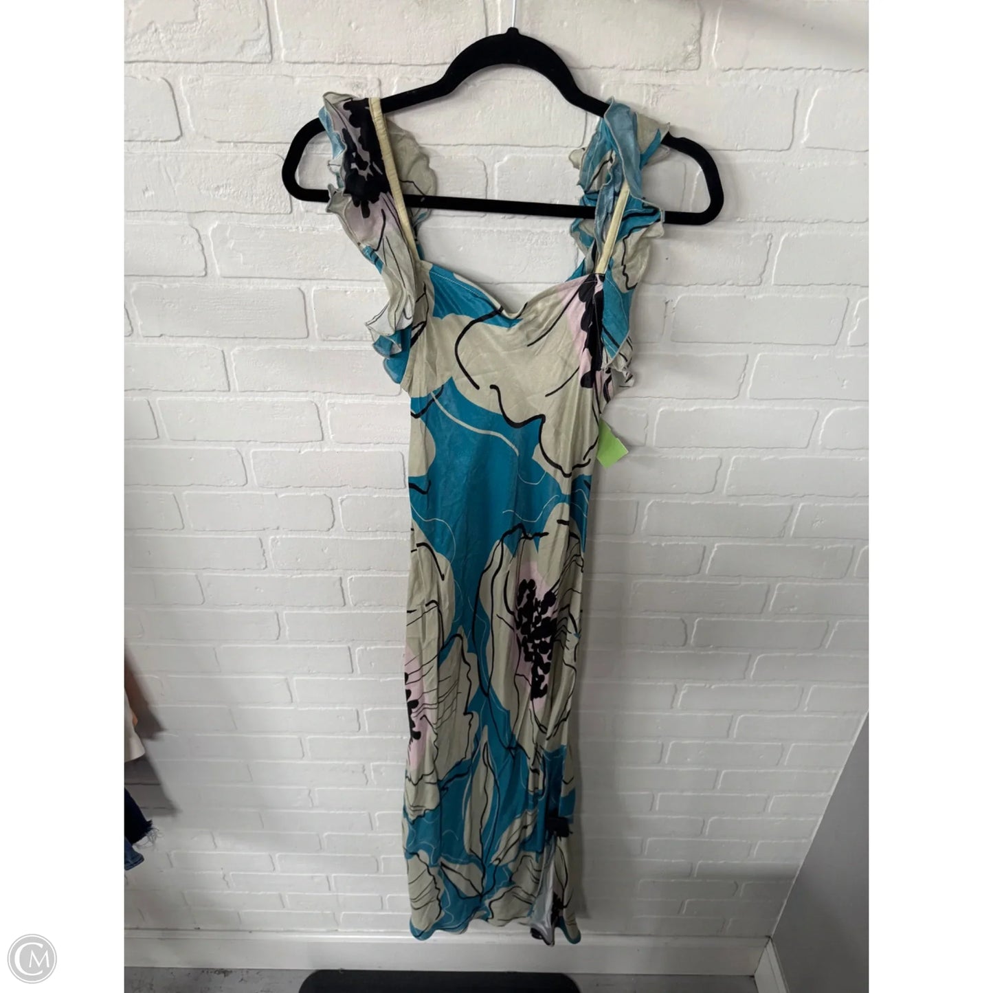 Dress Casual Midi By Conditions Apply In Blue & Tan, Size: S