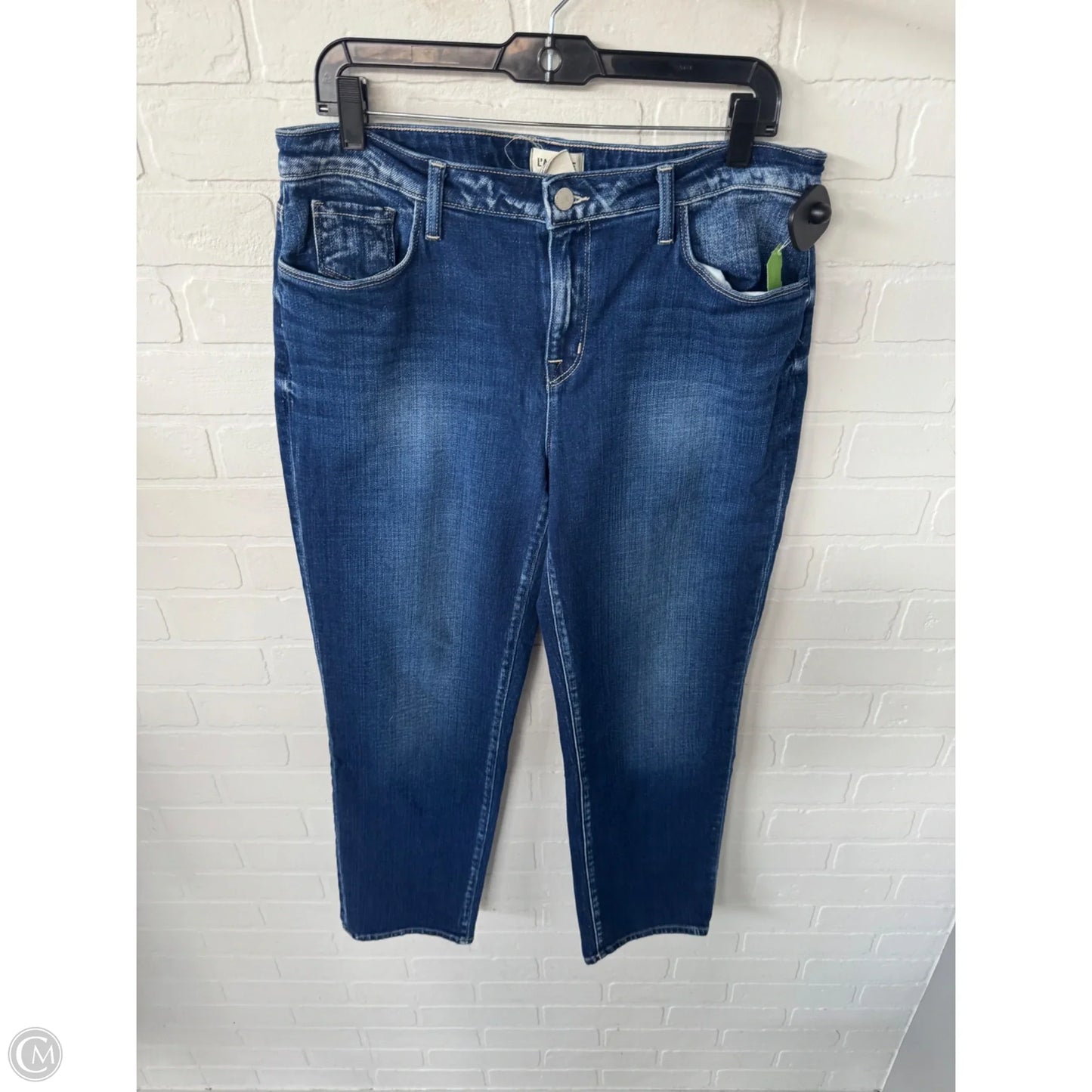 Jeans Straight By L Agence In Blue Denim, Size: 10