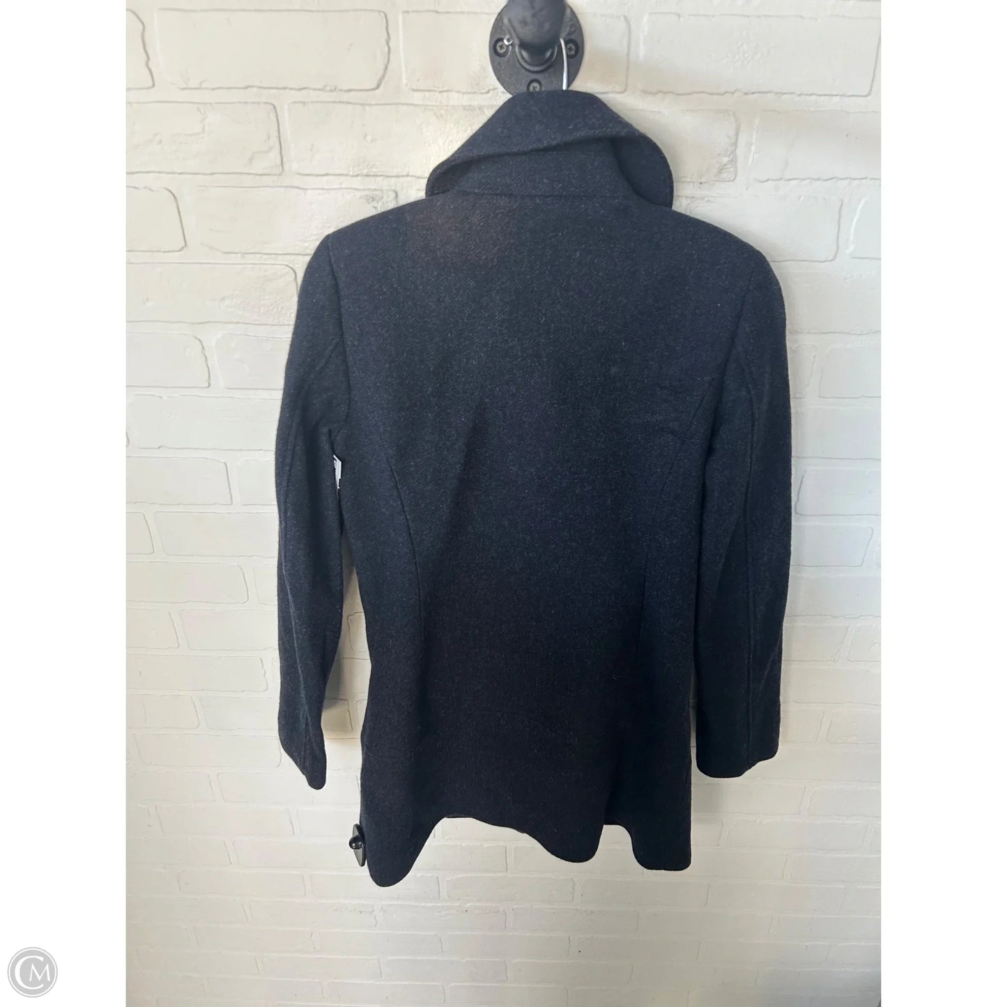 Coat Peacoat By Brooks Brothers In Blue, Size: Xs