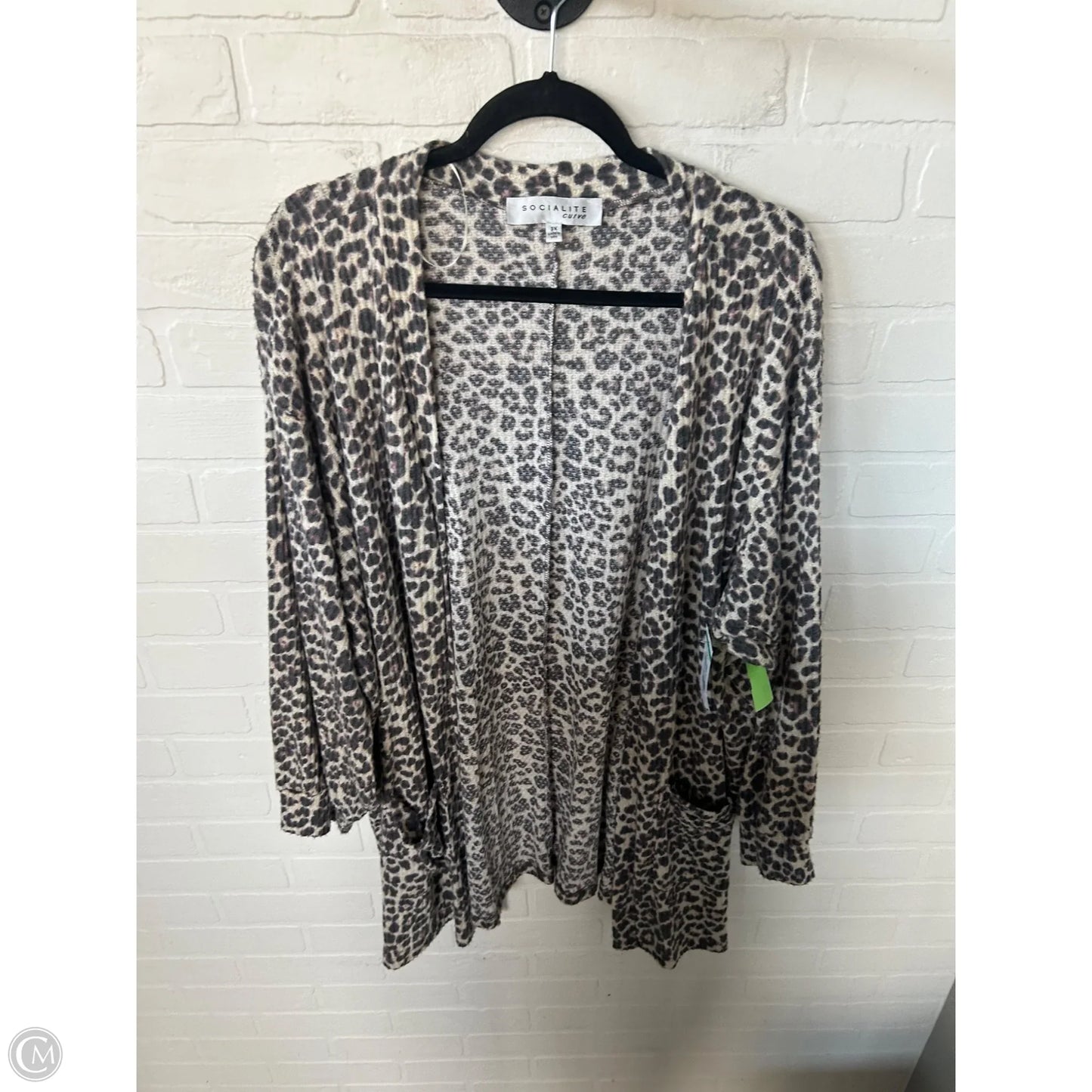 Cardigan By Socialite In Animal Print, Size: 3x