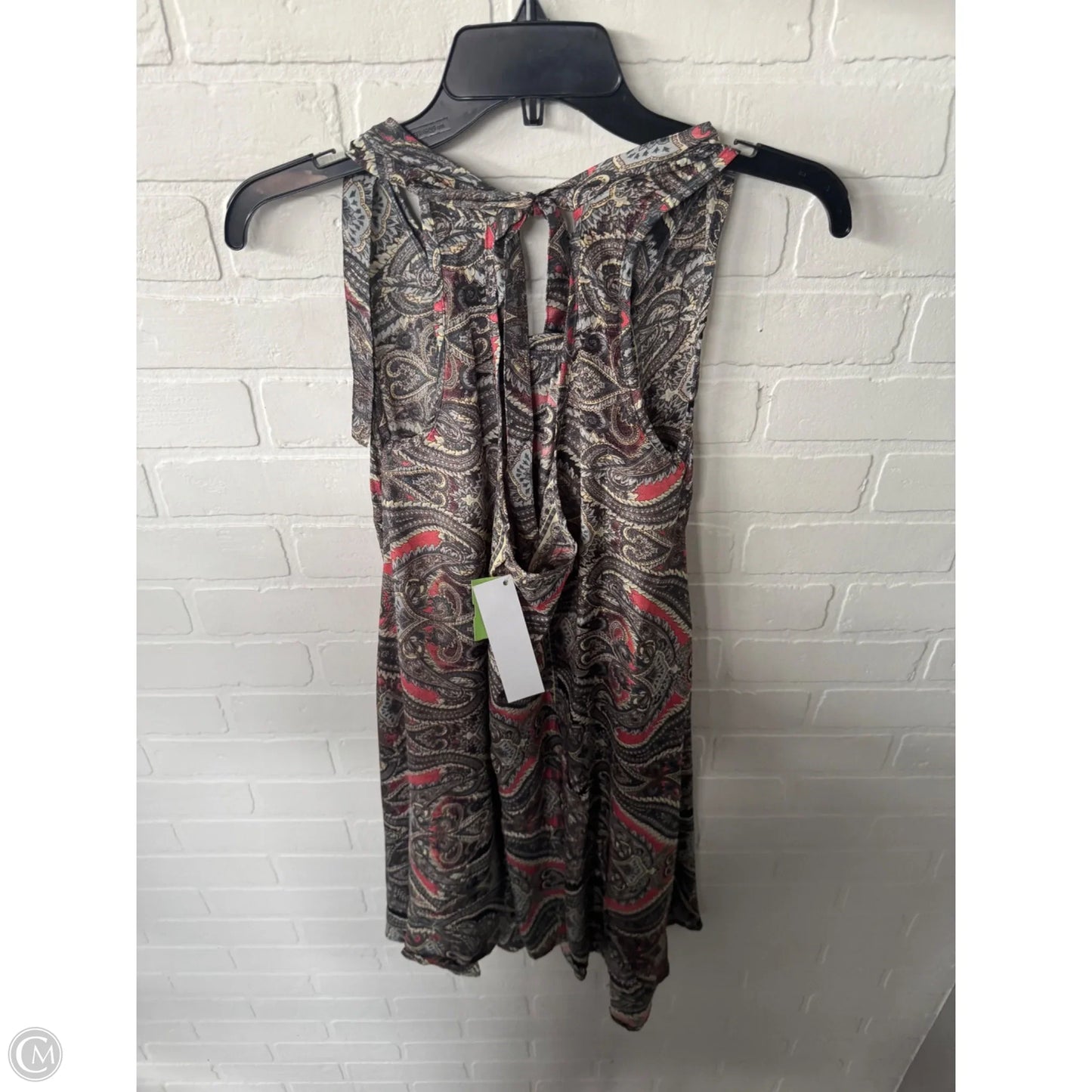 Tunic Sleeveless By Clothes Mentor In Grey & Yellow, Size: Osfm