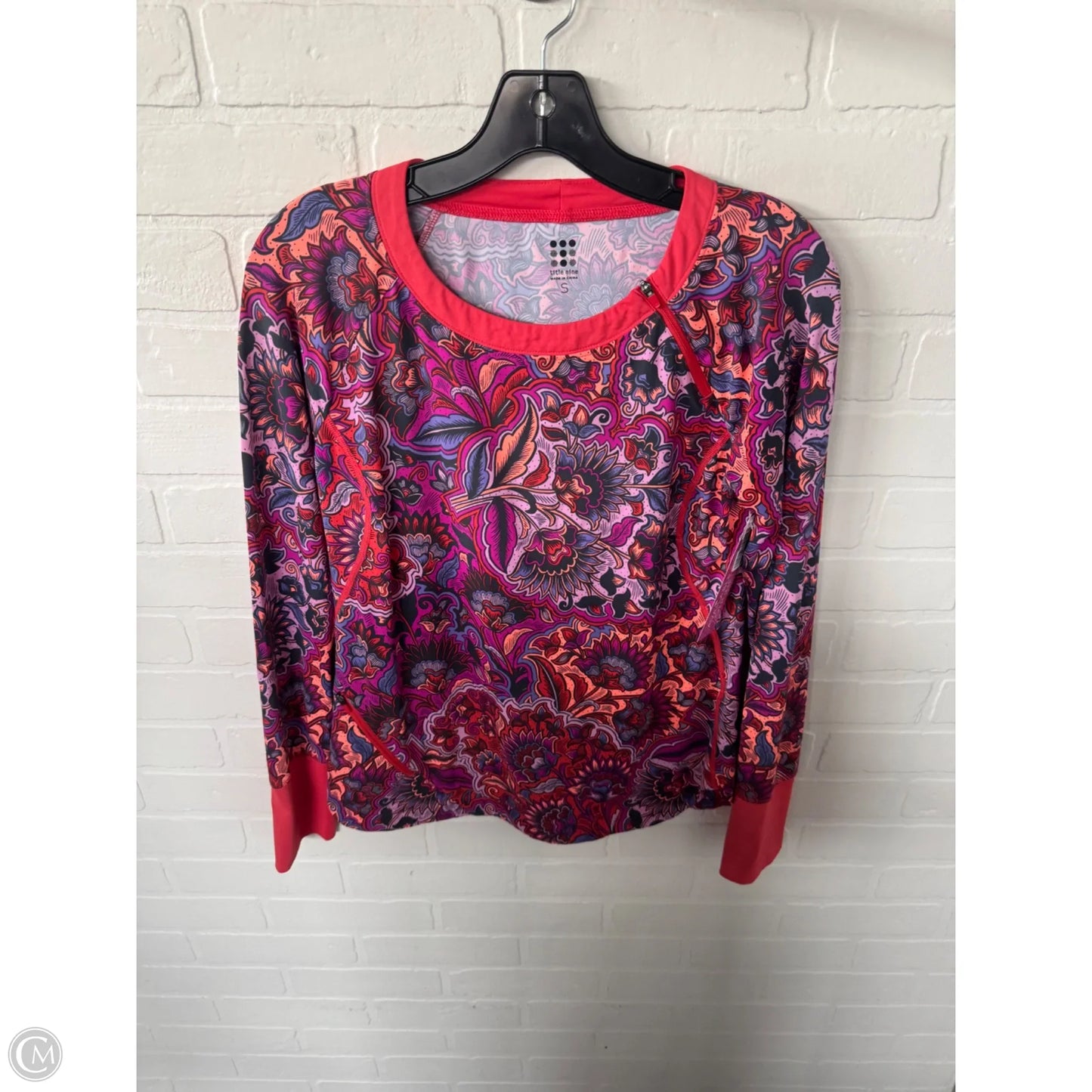 Athletic Top Long Sleeve Crewneck By Title Nine In Orange & Purple, Size: S