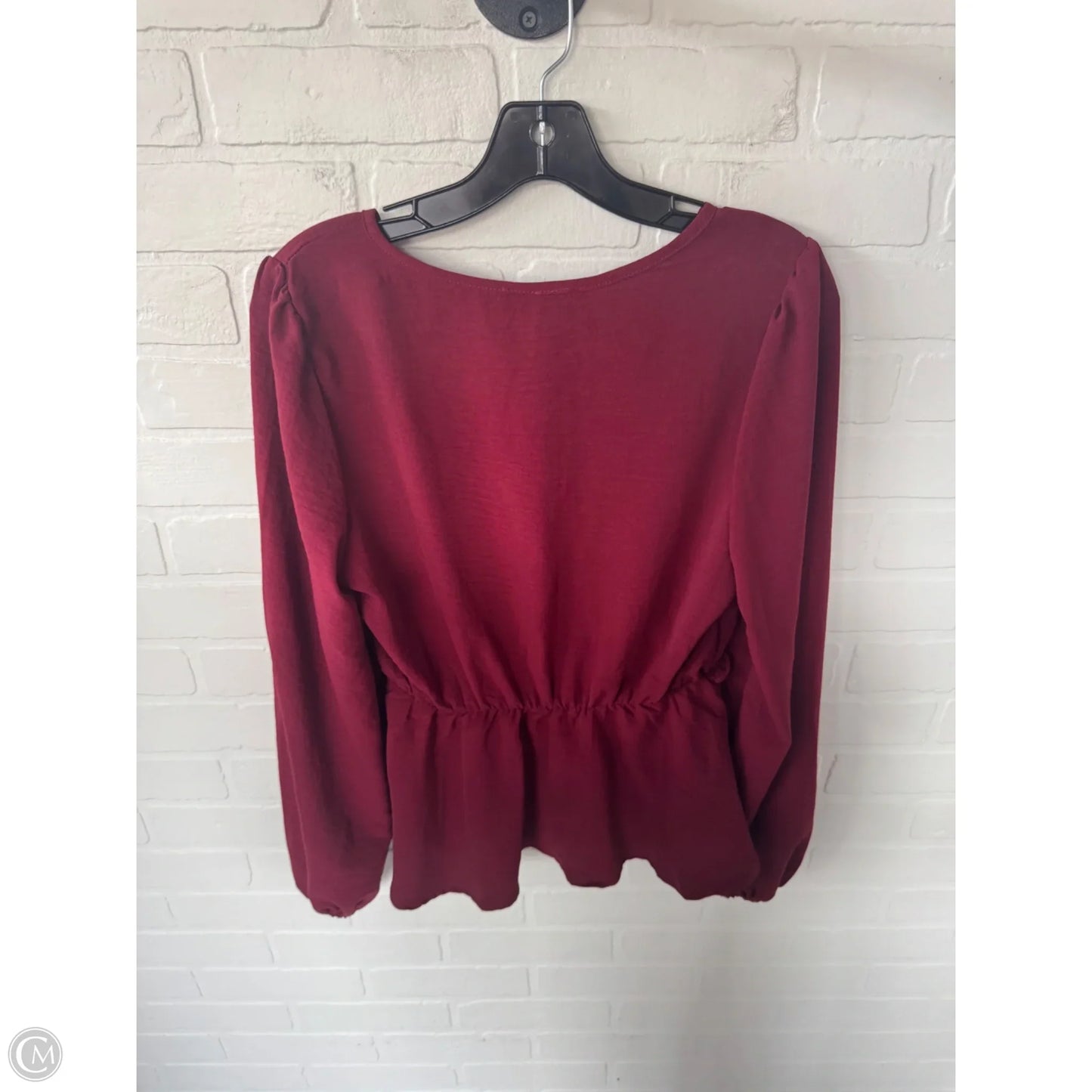 Top Long Sleeve By Daytrip In Red, Size: S