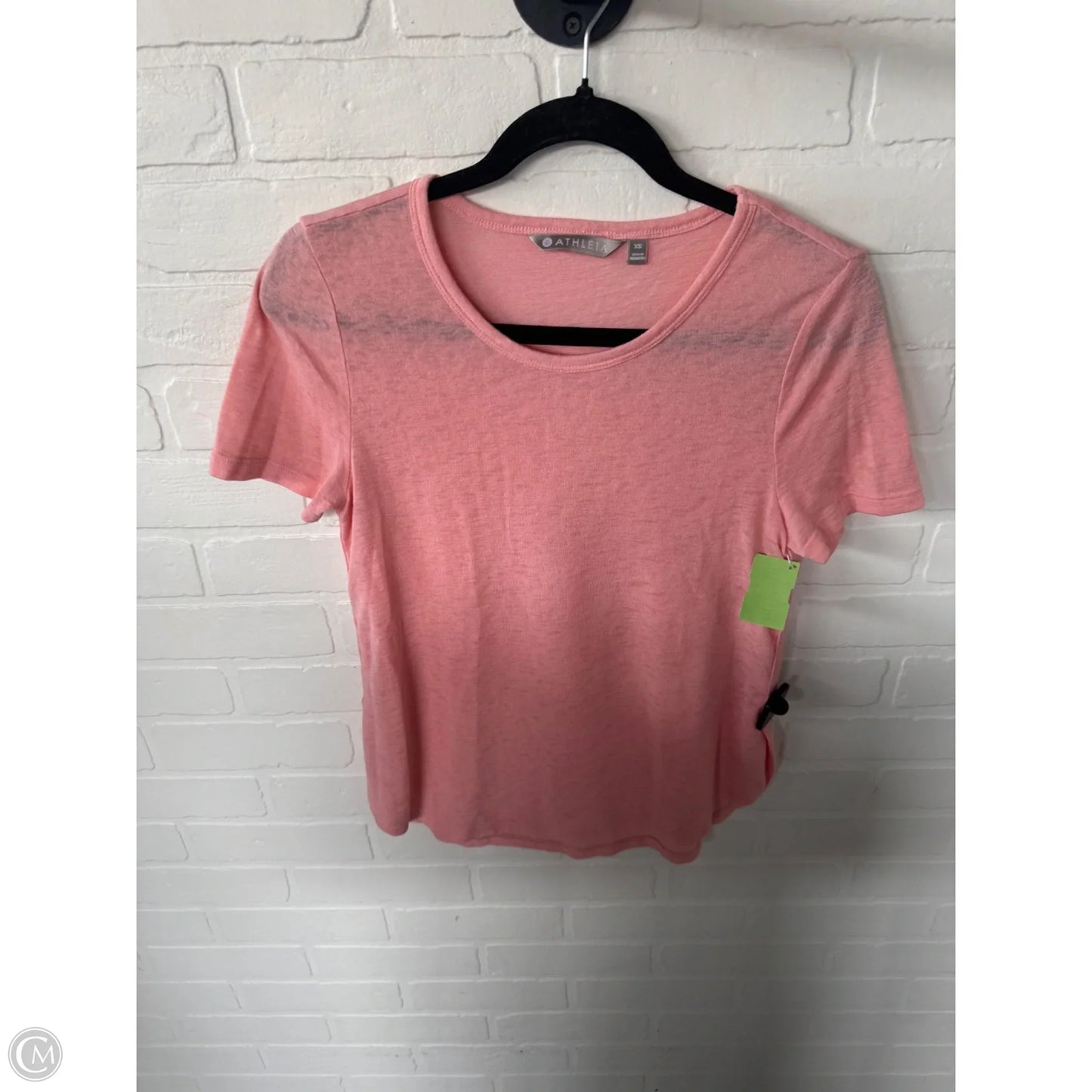 Athletic Top Short Sleeve By Athleta In Pink, Size: Xs