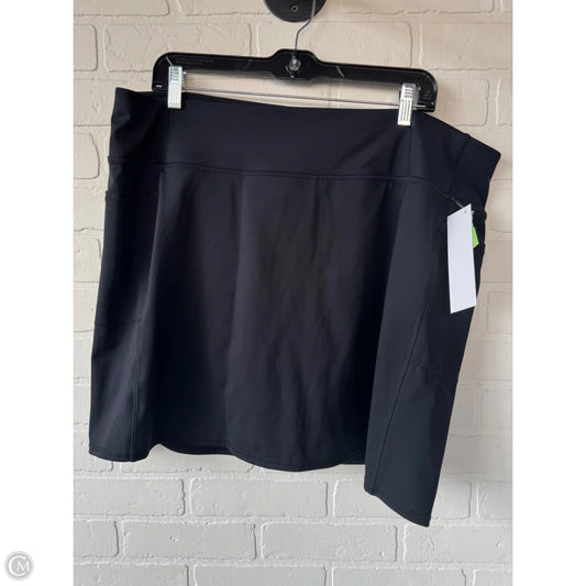 Athletic Skort By Skechers In Black, Size: 18