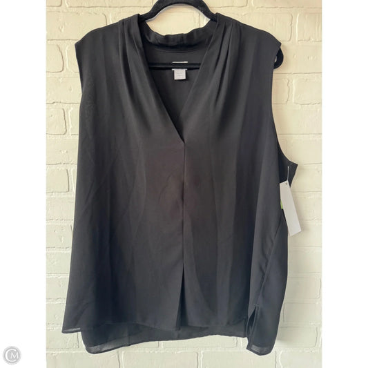 Top Sleeveless By Chicos In Black, Size: Xxl