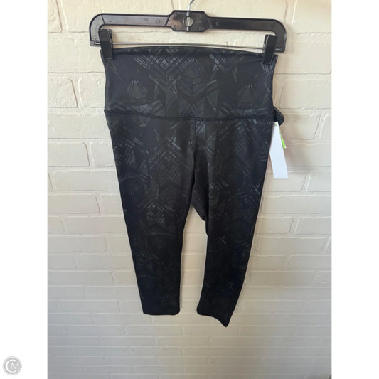 Athletic Leggings Capris By Alo In Black & Green, Size: 4