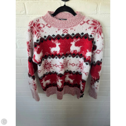 Sweater By Clothes Mentor In Red & White, Size: Xl