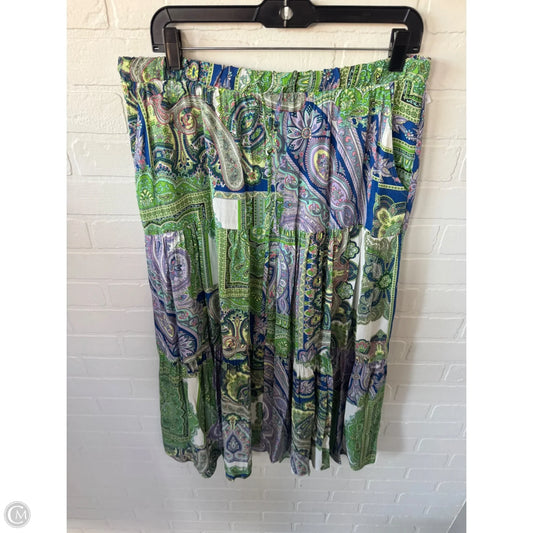 Skirt Midi By Karen Kane In Green & Purple, Size: 12