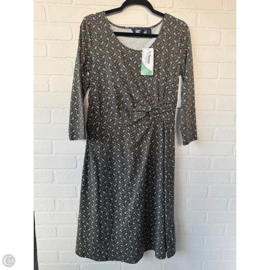 Dress Casual Midi By Lands End In Brown & Grey, Size: S