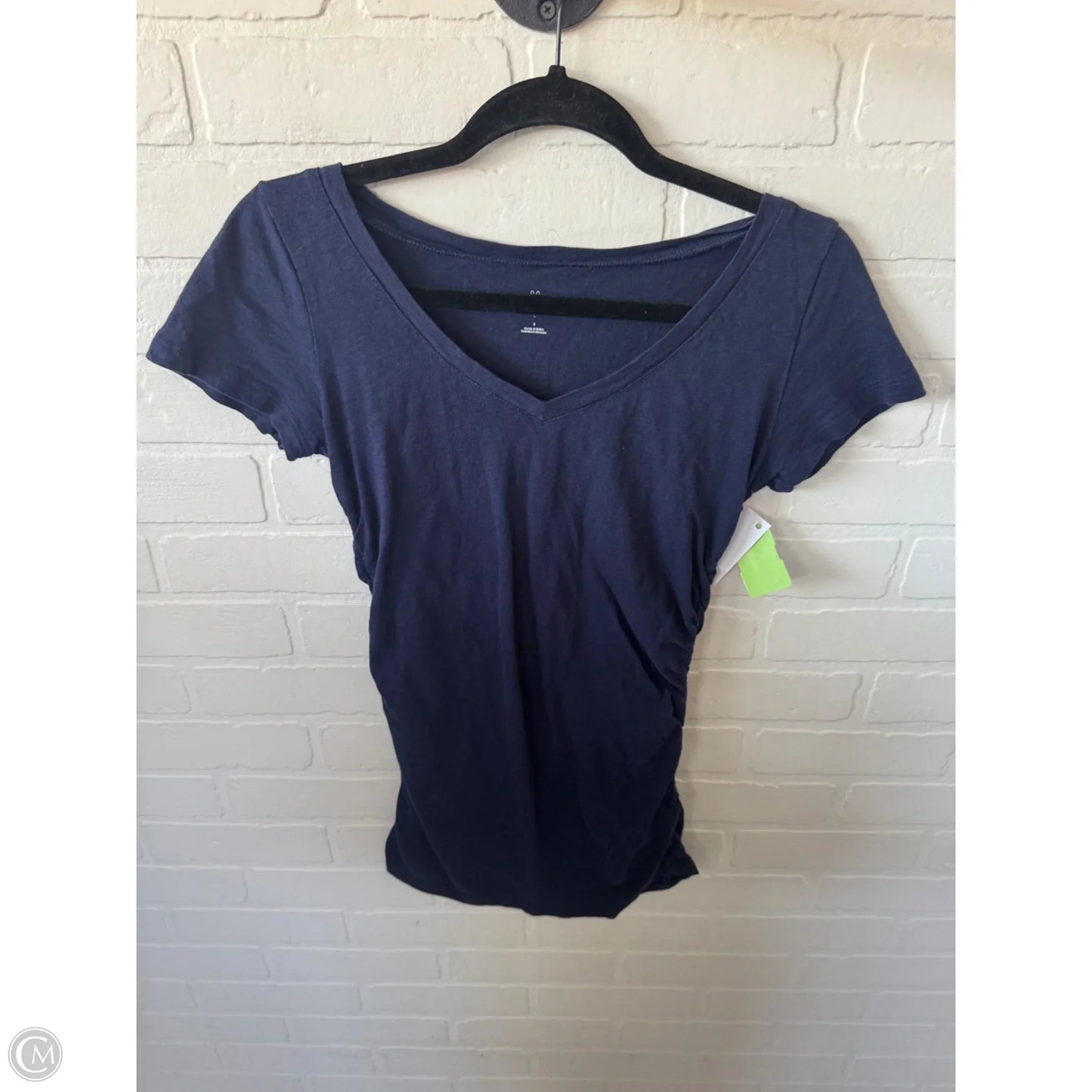 Top Short Sleeve Basic By Caslon In Blue, Size: S