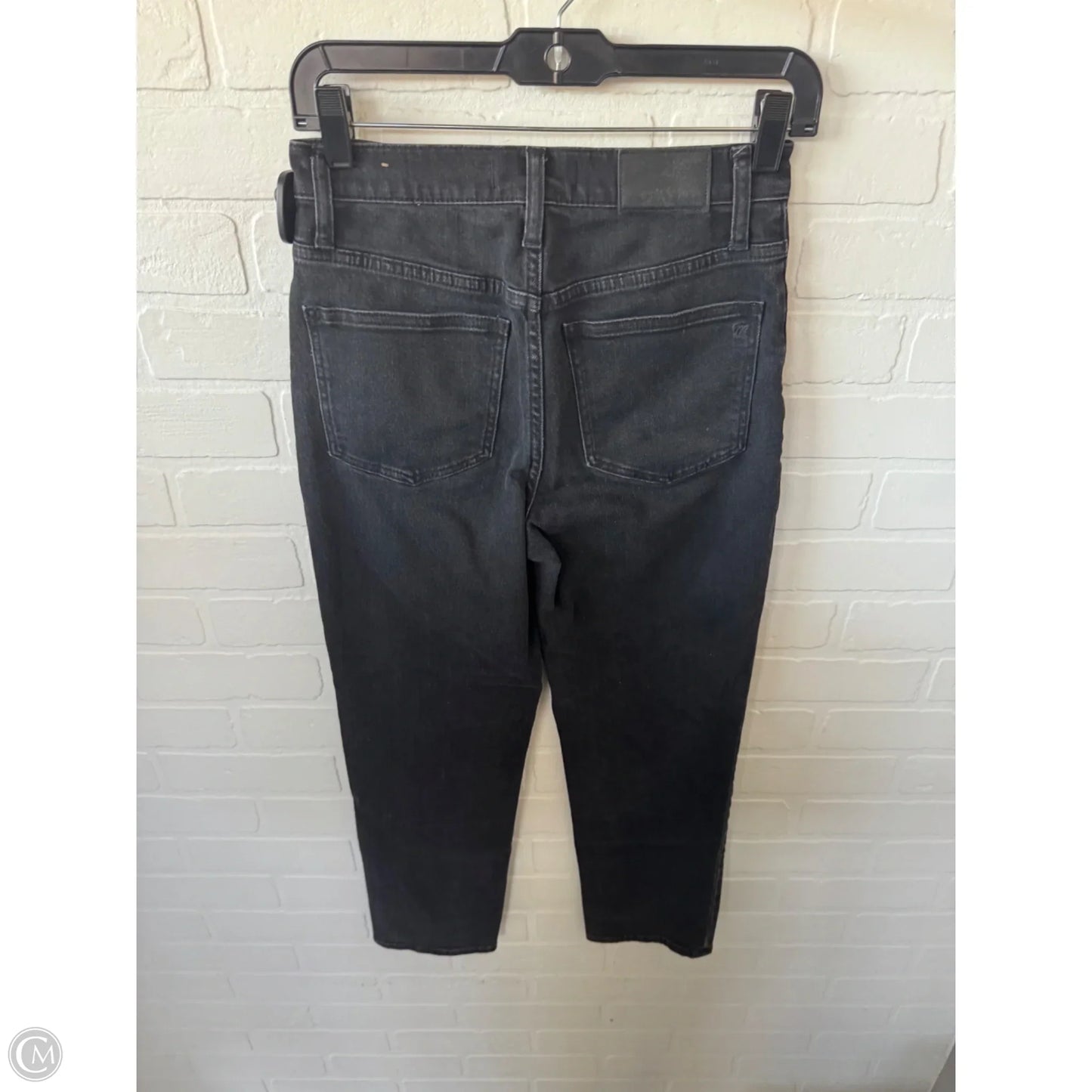 Jeans Straight By Madewell In Black Denim, Size: 0