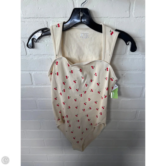 Bodysuit By Oqq In Red & Tan, Size: M