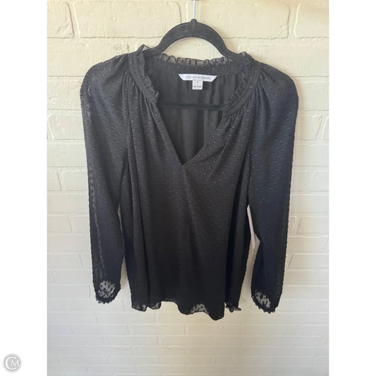 Top Long Sleeve Designer By Diane Von Furstenberg In Black, Size: M