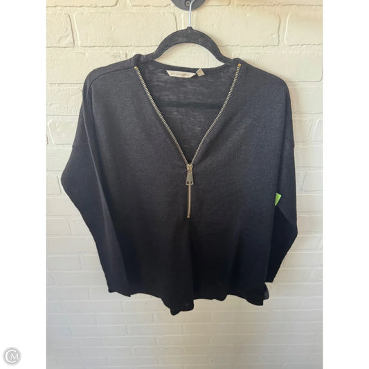 Sweater By Soft Surroundings In Black & Gold, Size: L