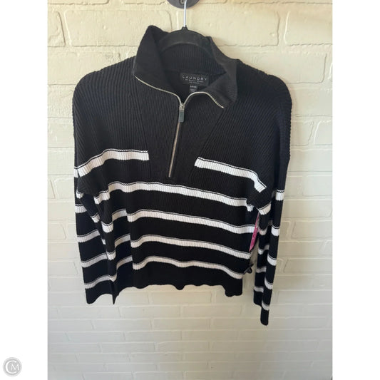 Sweater By Laundry In Black & White, Size: S