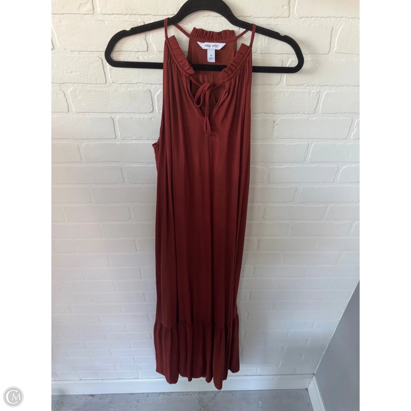 Dress Casual Maxi By Nine West In Brown, Size: M