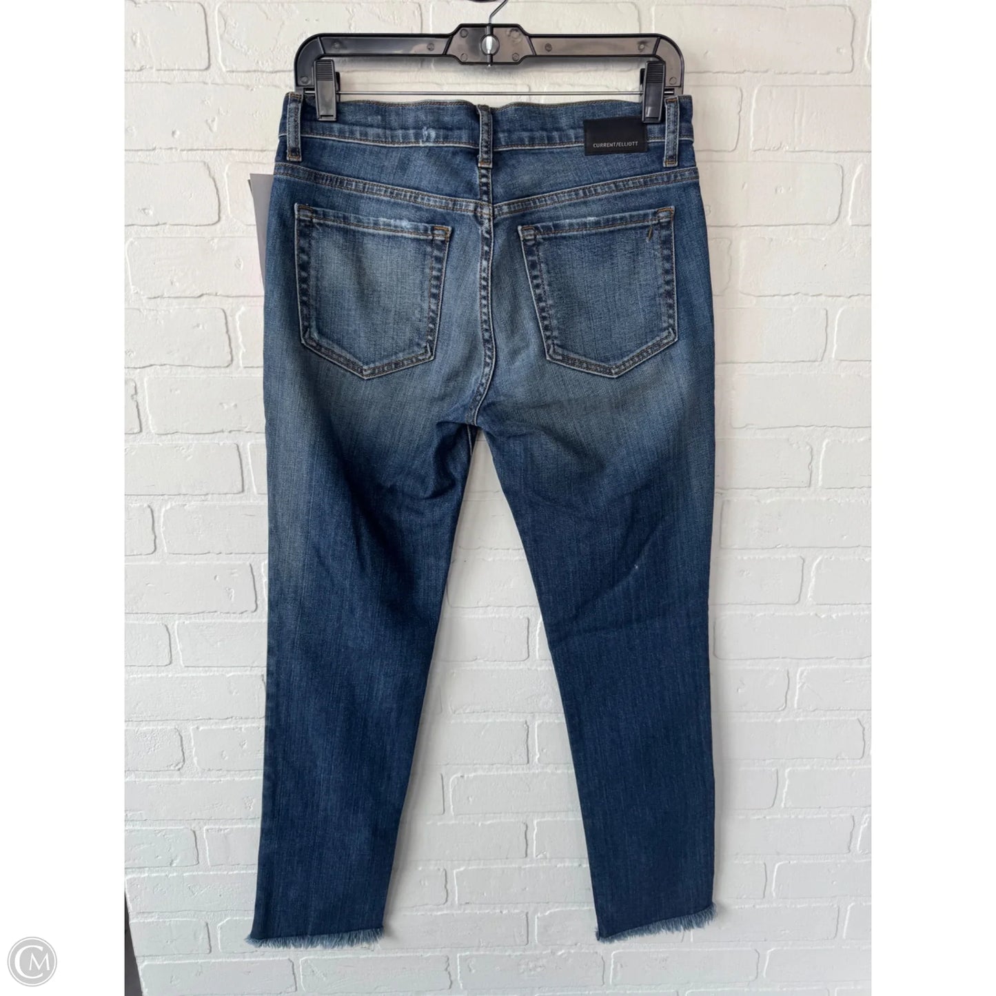 Jeans Straight By Current/elliott In Blue Denim, Size: 4