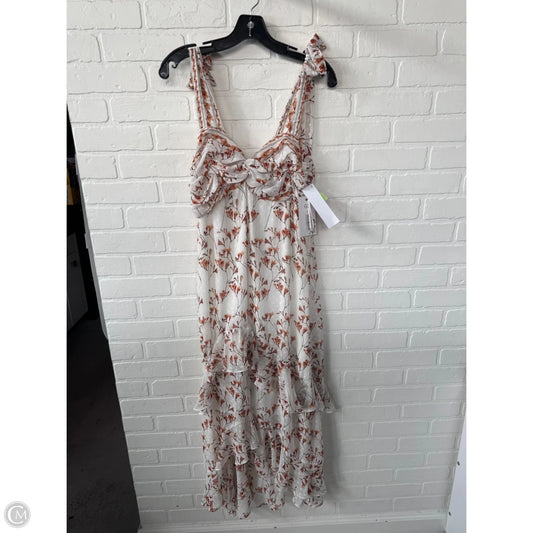 Dress Casual Midi By Chelsea And Violet In Brown & White, Size: L