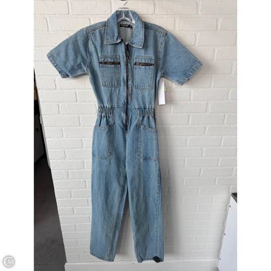 Jumpsuit By Nasty Gal In Blue Denim, Size: Xs