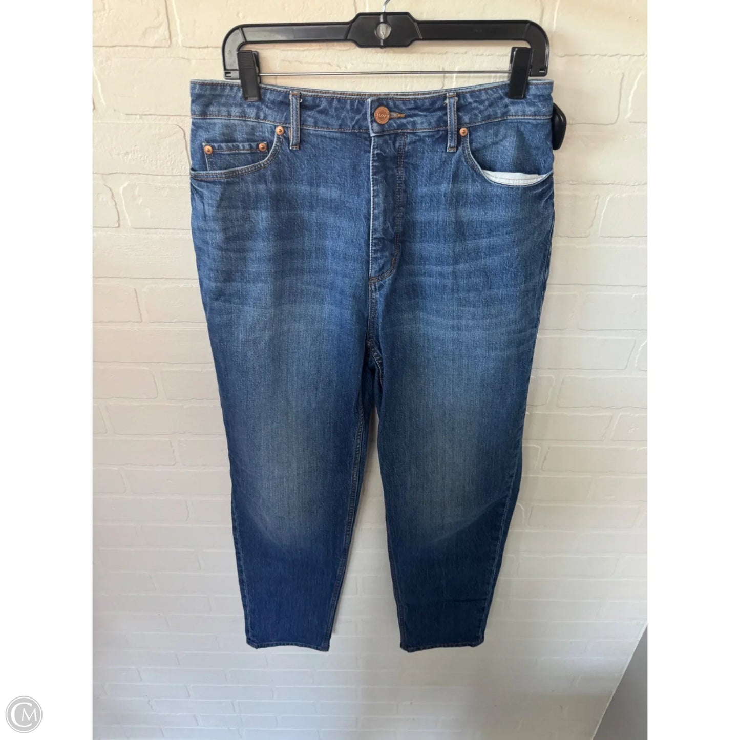 Jeans Boyfriend By Loft In Blue Denim, Size: 8