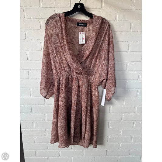Dress Casual Short By Fabrik In Brown & Tan, Size: L
