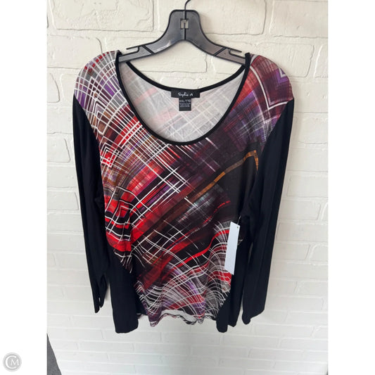Top Long Sleeve By Clothes Mentor In Black & Red, Size: Xxl
