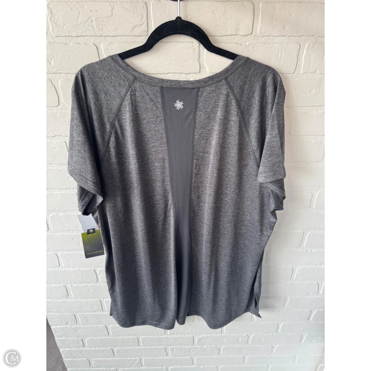 Athletic Top Short Sleeve By Tek Gear In Grey, Size: 2x