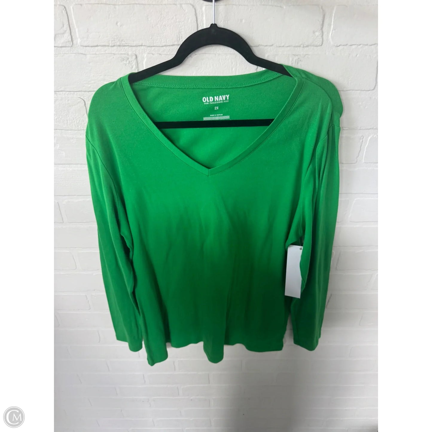 Top Long Sleeve Basic By Old Navy In Green, Size: 2x